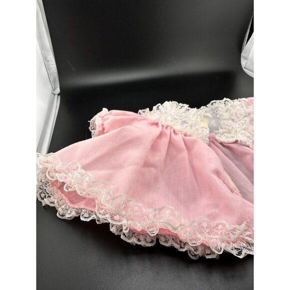 Vtg Cabbage Patch Kids Doll Clothes Pink Frilly A-line Lacy Dress Coleco Preemie - Picture 10 of 16
